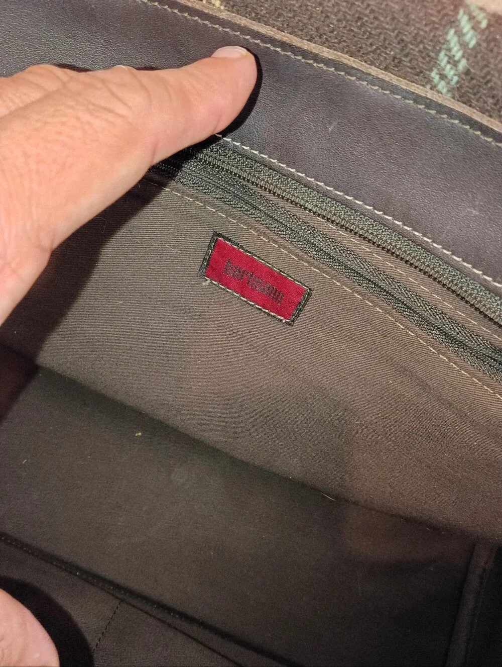 Hartmann Leather Wool  Duffle Mens Work Luxury Bag  Rare